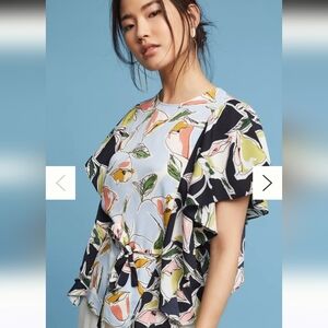 Anthropologie Rennes Ruffled Top